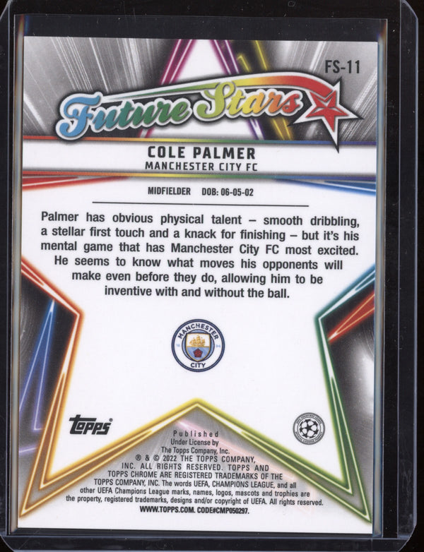 Cole Palmer 2021/22 Topps Chrome UEFA Champions League Future Stars RC