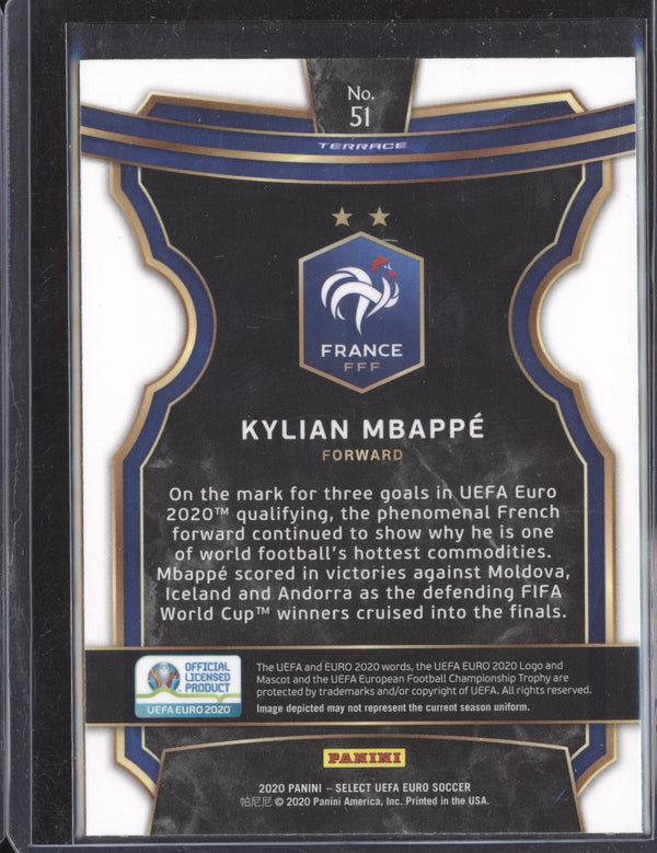 Kylian Mbappe 2020 Panini Select Euro 51