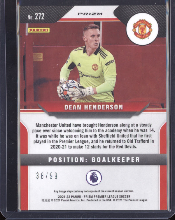 Dean Henderson 2021-22 Panini Prizm Premier League Purple Prizm 38/99