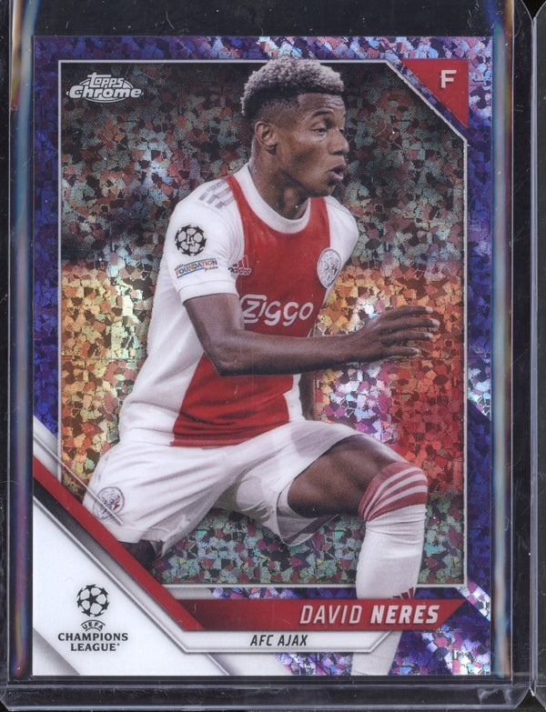 David Neres 2021/22 Topps Chrome UEFA Champions League Purple Mini-Diamond 001/250