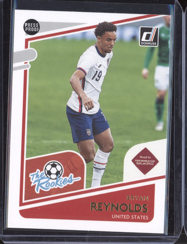 Bryan Reynolds 2021-22 Panini Donruss Road to Qatar 15 The Rookies Press Proof RC