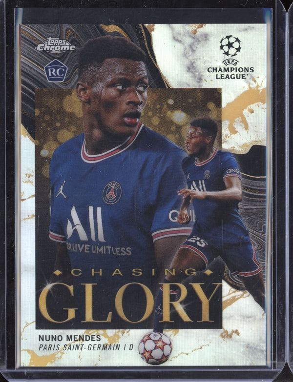 Nuno Mendes 2021/22 Topps Chrome UEFA Champions League Chasing Glory RC