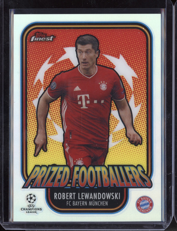 Robert Lewandowski 2021 Topps Finest Champions League Prized Footballers