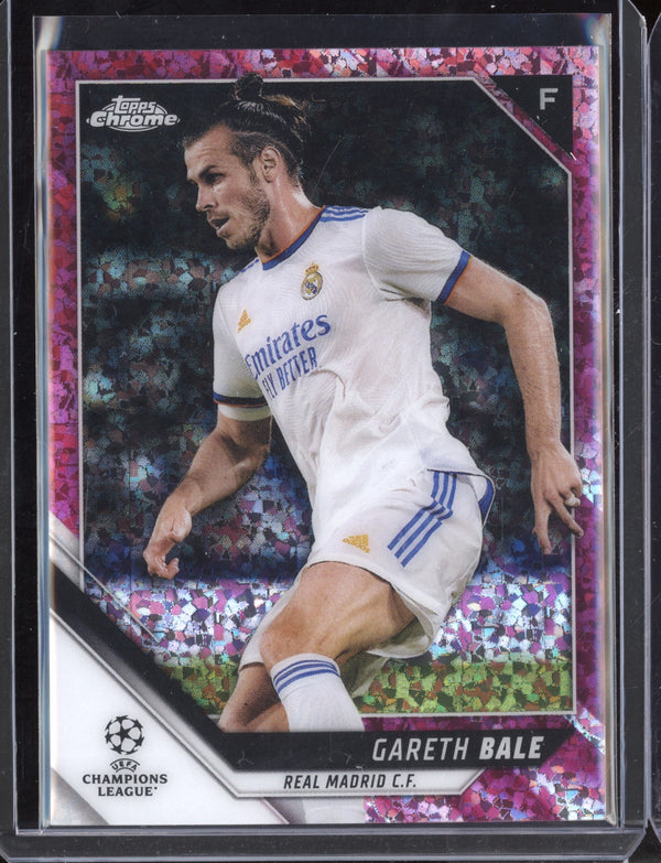 Gareth Bale 2021/22 Topps Chrome UEFA CL Pink Mini-Diamond 56/175