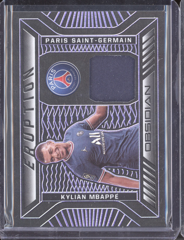 Kylian Mbappe 2021-22 Panini Obsidian Eruption Jersey 24/75