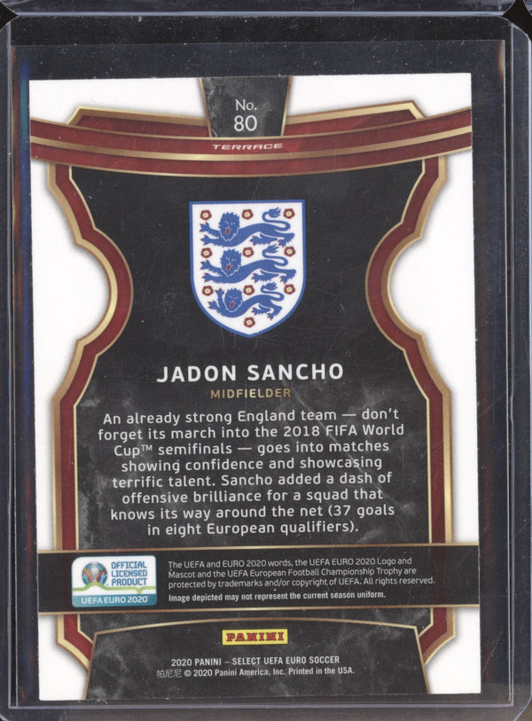 Jadon Sancho 2020 Panini Select Euro 80