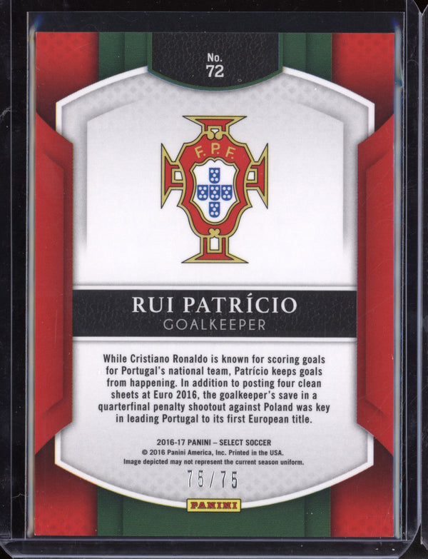 Rui Patricio 2016 Panini Select Soccer Terrace Orange  75/75