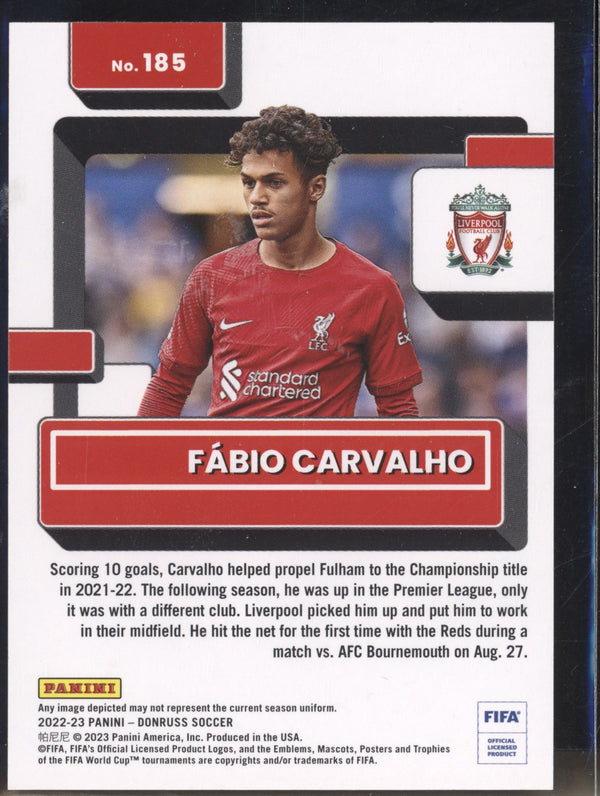 Fabio Carvalho 2022-23 Panini Donruss Soccer 185 Rated Rookie RC