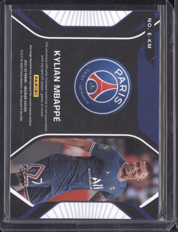 Kylian Mbappe 2021-22 Panini Obsidian Eruption Jersey 24/75