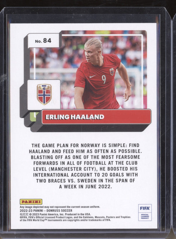 Erling Haaland 2022-23 Panini Donruss Soccer 84 Silver