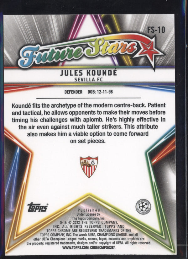 Jules Kounde 2021/22 Topps Chrome UCL Future Stars