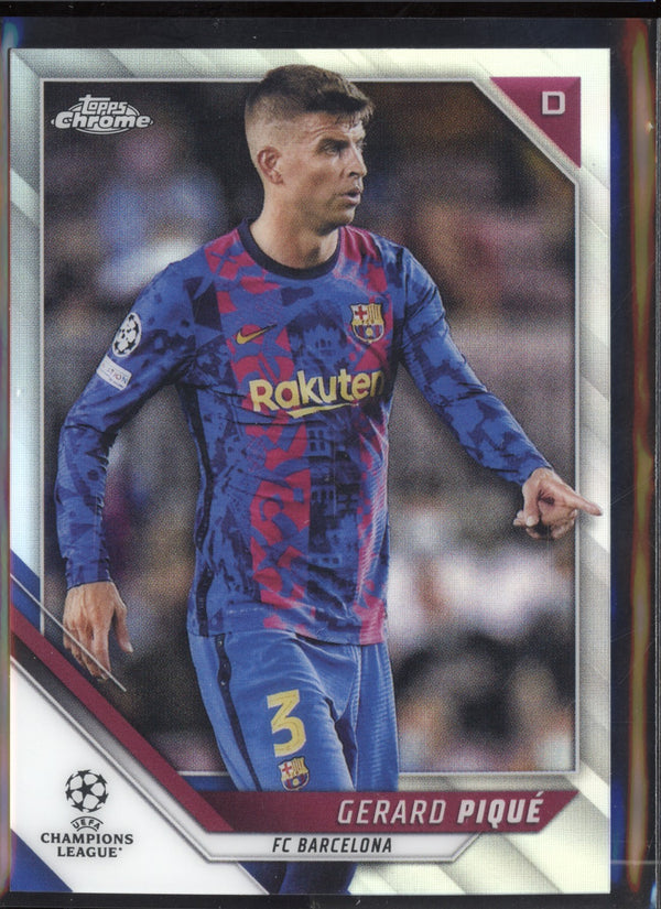 Gerard Pique 2021/22 Topps Chrome UEFA Champions League Refractor