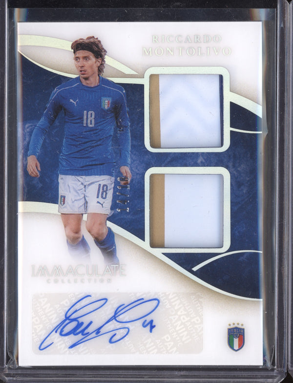 Riccardo Montolivo 2020 Panini Immaculate Dual Swatches Auto 14/18