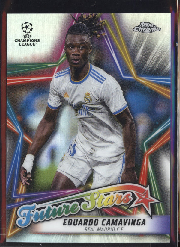 Eduardo Camavinga 2021/22 Topps Chrome UCL Future Stars