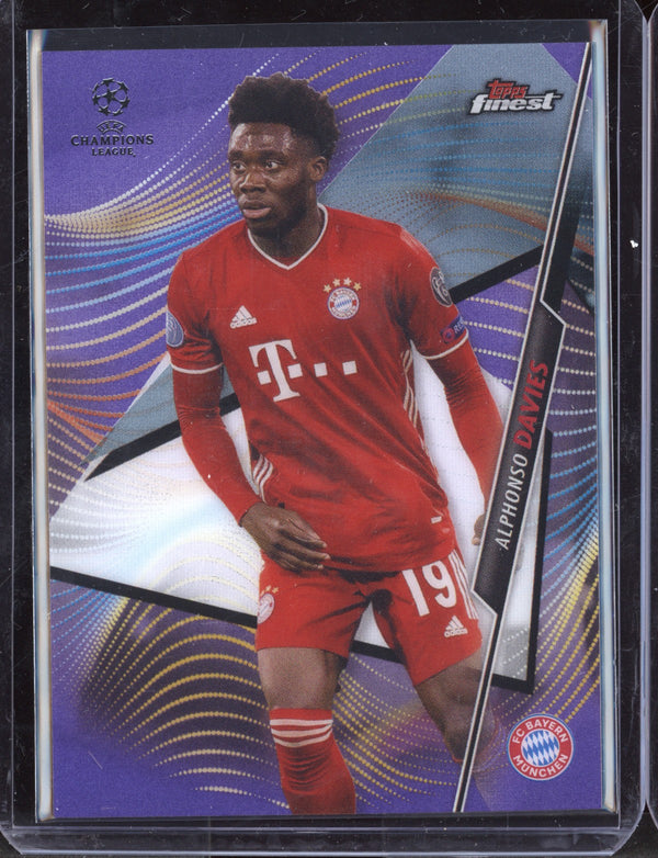 Alphoneso Davies 2021 Topps Finest Champions League Purple Refractor 128/250