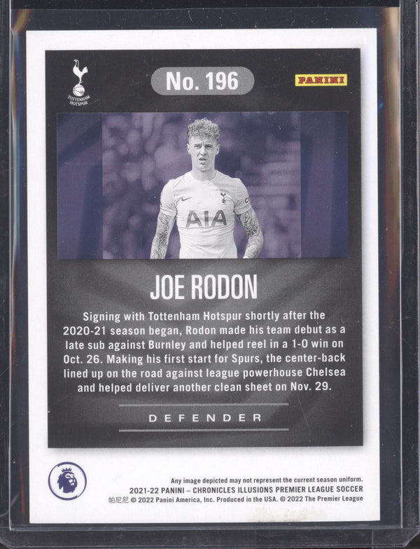 Joe Rodon 2021-22 Panini Chronicles Soccer Illusions  Blue RC 82/99