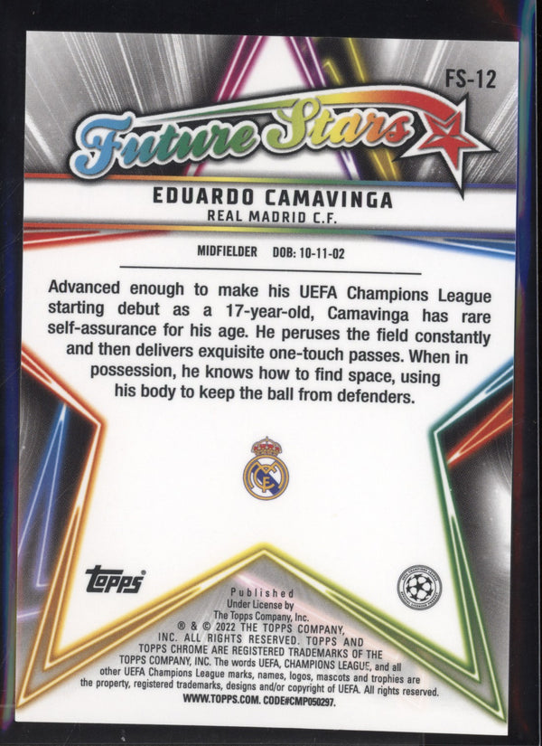 Eduardo Camavinga 2021/22 Topps Chrome UCL Future Stars