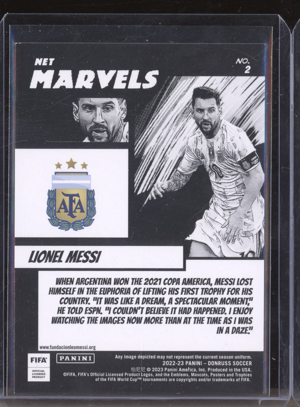 Lionel Messi 2022-23 Panini Donruss Soccer 2 Net Marvels