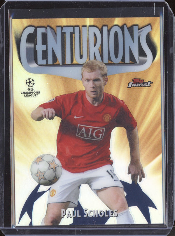 Paul Scholes 2021-22 Topps Finest UCL TC-5 Centurions