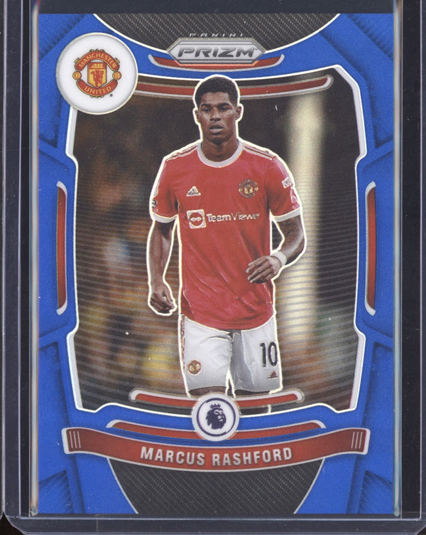 Marcus Rashford 2021-22 Panini Prizm Premier League Blue Prizm 32/340