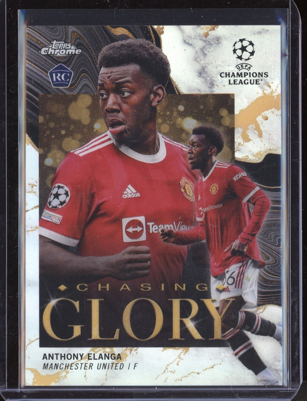 Anthony Elanga 2021/22 Topps Chrome UEFA Champions League Chasing Glory RC