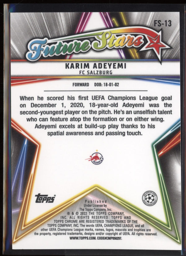 Karim Adeyemi 2021/22 Topps Chrome UCL Future Stars