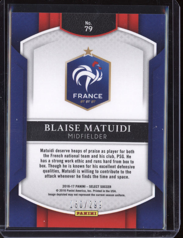 Blaise Matuidi 2016 Panini Select Soccer Terrace Blue 180/299