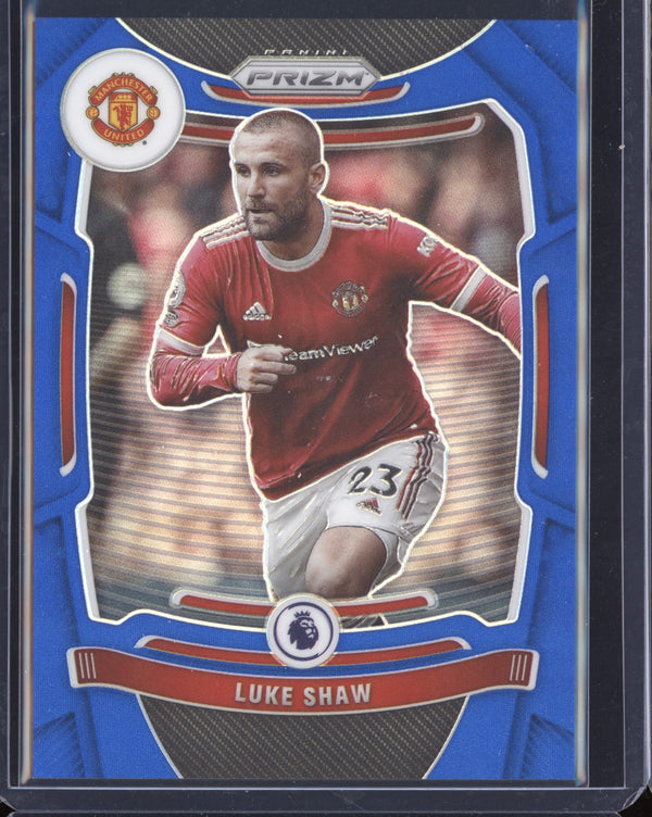 Luke Shaw 2021-22 Panini Prizm Premier League Blue Prizm 222/340