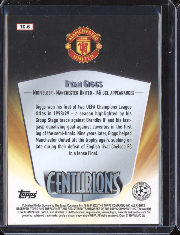 Ryan Giggs 2021-22 Topps Finest UCL TC-6 Centurions