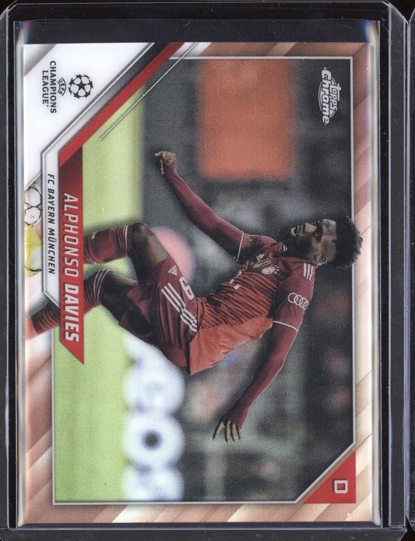 Alphonso Davies 2021/22 Topps Chrome UEFA CL Rose Gold 99/125