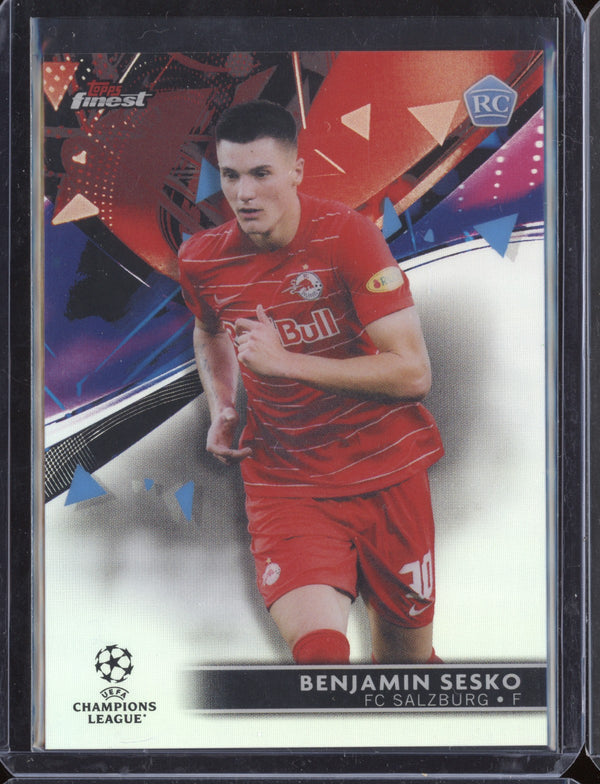 Benjamin Sesko 2021-22 Topps Finest UEFA CL Refractor RC