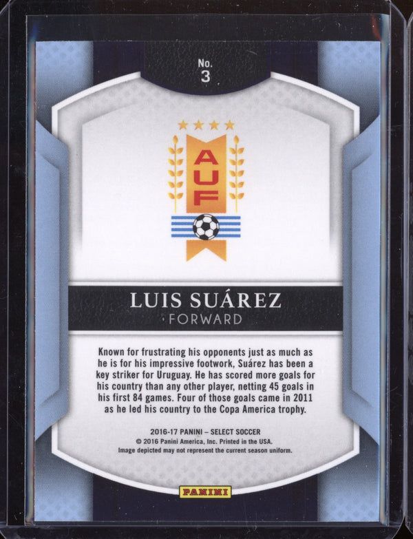 Luis Suarez 2016 Panini Select Soccer Terrace Multi-Color