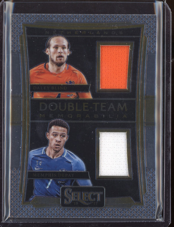 Daley Blind - Memphis Depay  2016 Panini Select Soccer Double Team Memorabilia