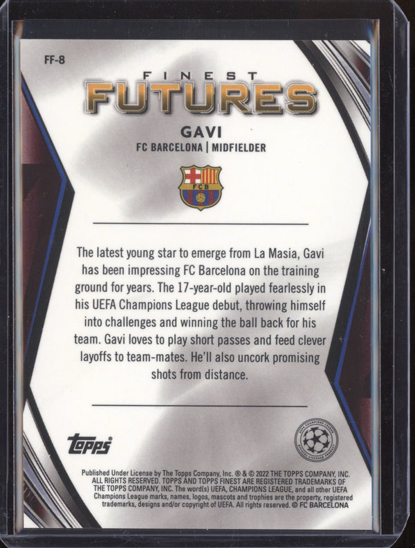 Gavi 2021-22 Topps Finest UCL FF-8 Finest Futures RC