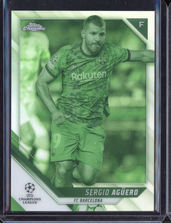 Sergio Aguero 2021/22 Topps Chrome UEFA Champions League Night Vision 011/225