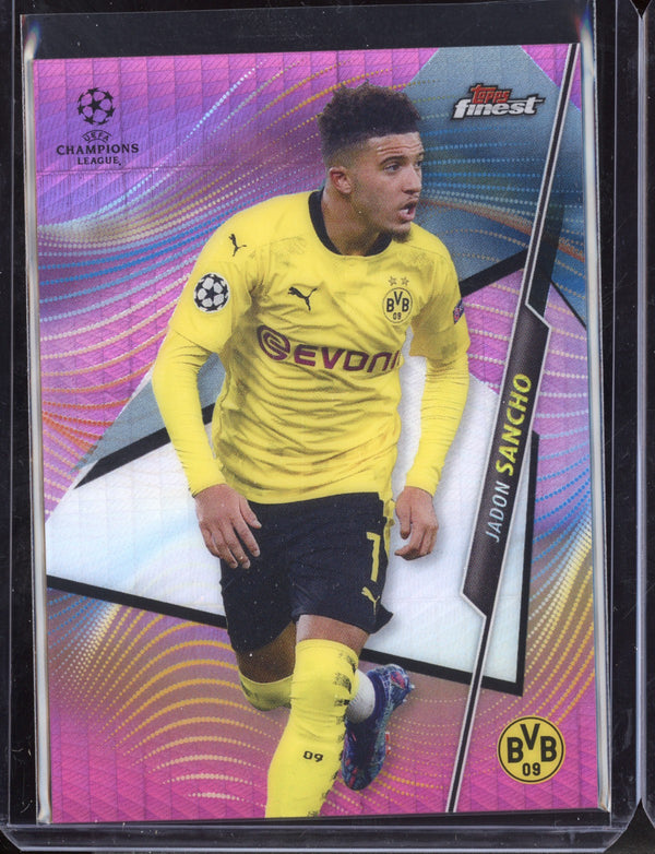 Jadon Sancho 2021 Topps Finest Champions League Pink Prism Refractor  99/125