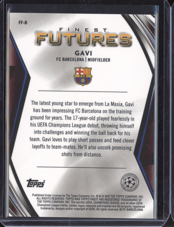 Gavi 2021-22 Topps Finest UCL FF-8 Finest Futures RC