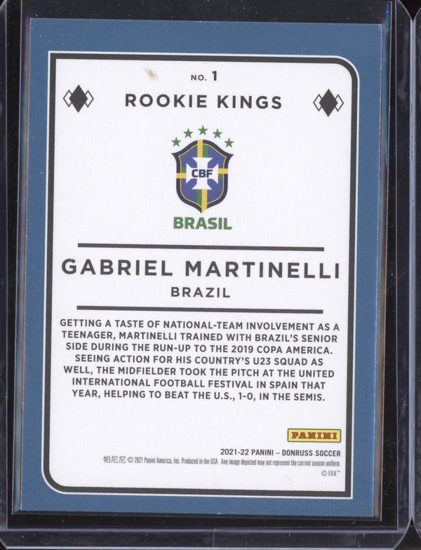 Gabriel Martinelli 2021-22 Panini Donruss Road to Qatar 1 Rookie Kings RC