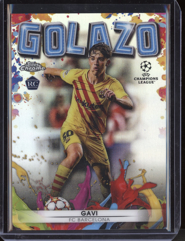 Gavi 2021/22 Topps Chrome UEFA Champions League Golazo RC