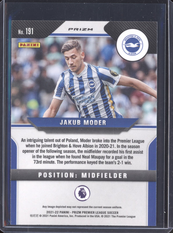 Jakub Moder 2021-22 Panini Prizm PL 191 Silver RC