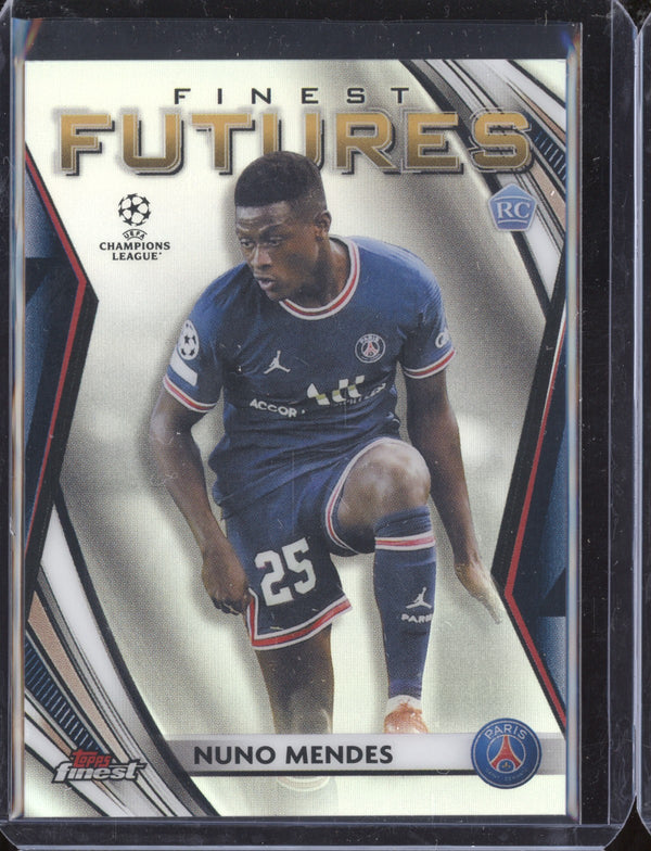 Nuno Mendes 2021-22 Topps Finest UCL FF-7 Finest Futures RC