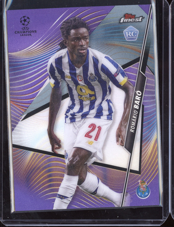 Romario Baro 2021 Topps Finest Champions League Purple Refractor RC 072/250