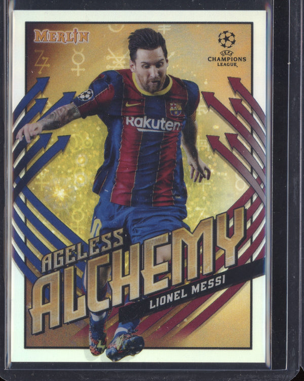 Lionel Messi 2020-21 Topps Merlin UEFA Champions League Ageless Alchemy