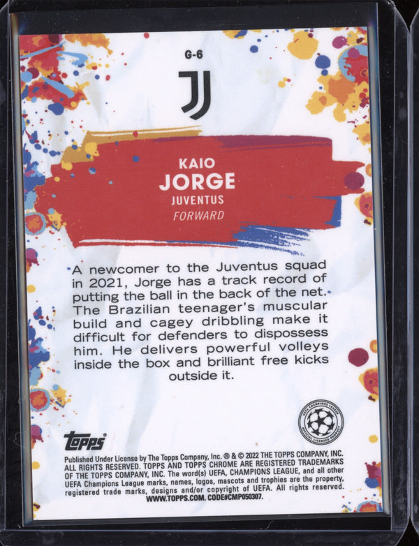 Kaio Jorge 2021/22 Topps Chrome UEFA Champions League Golazo RC