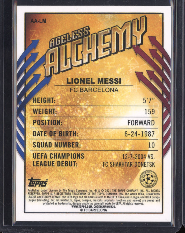 Lionel Messi 2020-21 Topps Merlin UEFA Champions League Ageless Alchemy