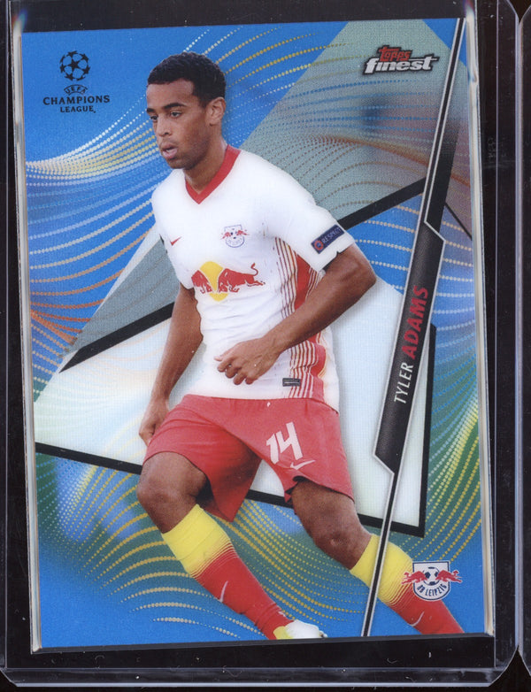 Tyler Adams 2021 Topps Finest Champions League Blue Refractor 002/150