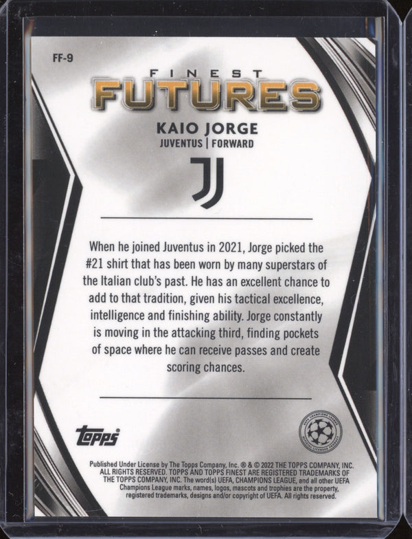 Kaio Jorge 2021-22 Topps Finest UCL FF-9 Finest Futures RC