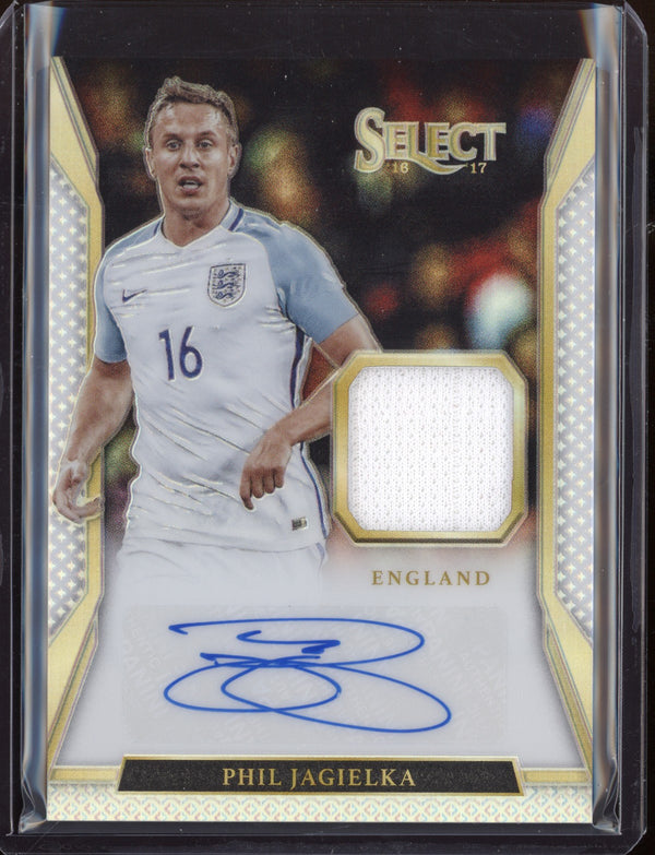 Phil Jagielka 2016 Panini Select Soccer Jersey Autograph White 31/99