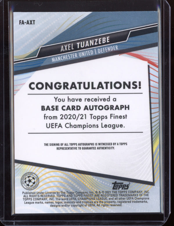 Axel Tuanzebe 2021 Topps Finest Champions League Autograph