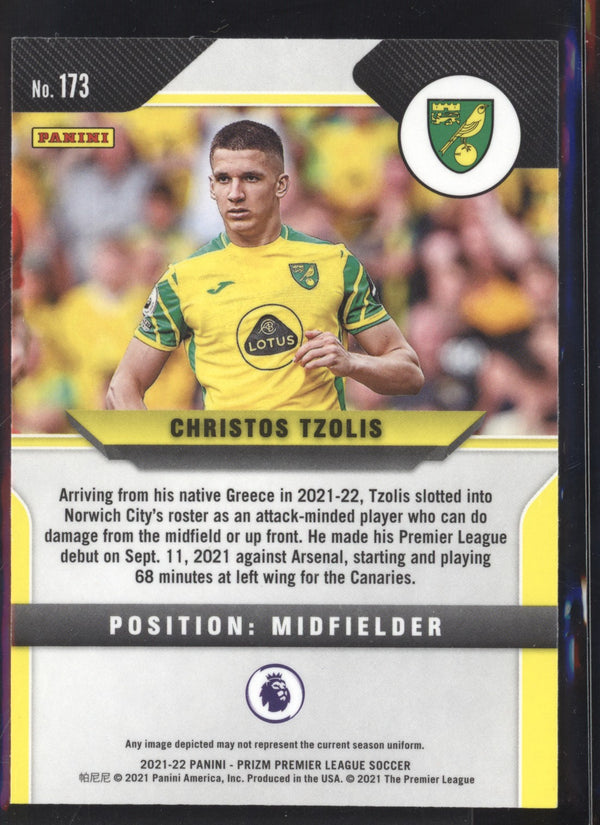 Christos Tzolis 2021-2022 Panini Prizm Premier League RC